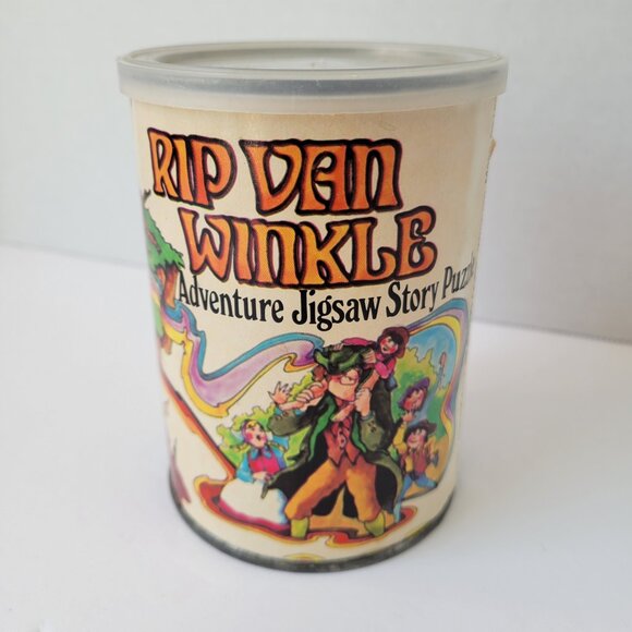 VTG Rip Van Winkle 1971 Jigsaw Story Puzzle in Tin Can American Publishing Corp - Picture 1 of 7